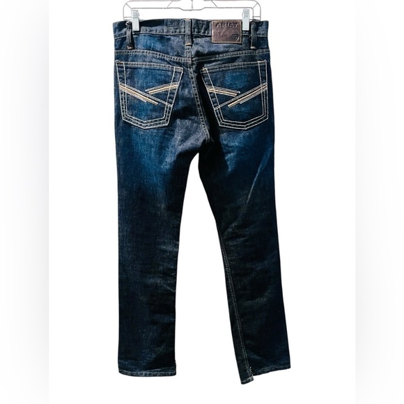 Ariat Denim - Ariat Cowboy Cut Dark Wash Jeans Size 30x32 Embroidered Casual Western Rodeo